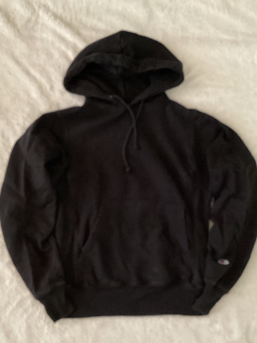 ⭐️ 2 for $10 Black Champion Hooded Pullover Sweatshirt Sz XS